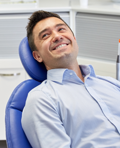 Guy Sitting in a Dental Chair in St. Augustine, Florida